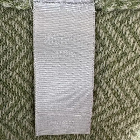 LIZ CLAIBORNE Sweater Womens PM Green 100% Merino Wool Breathable Natural Fiber - Picture 11 of 11